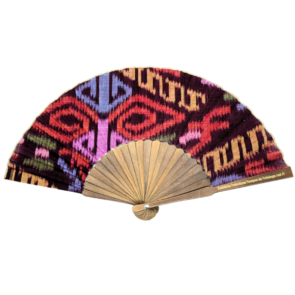 Srikandi Motif Cloth Hand Fan - Image 2